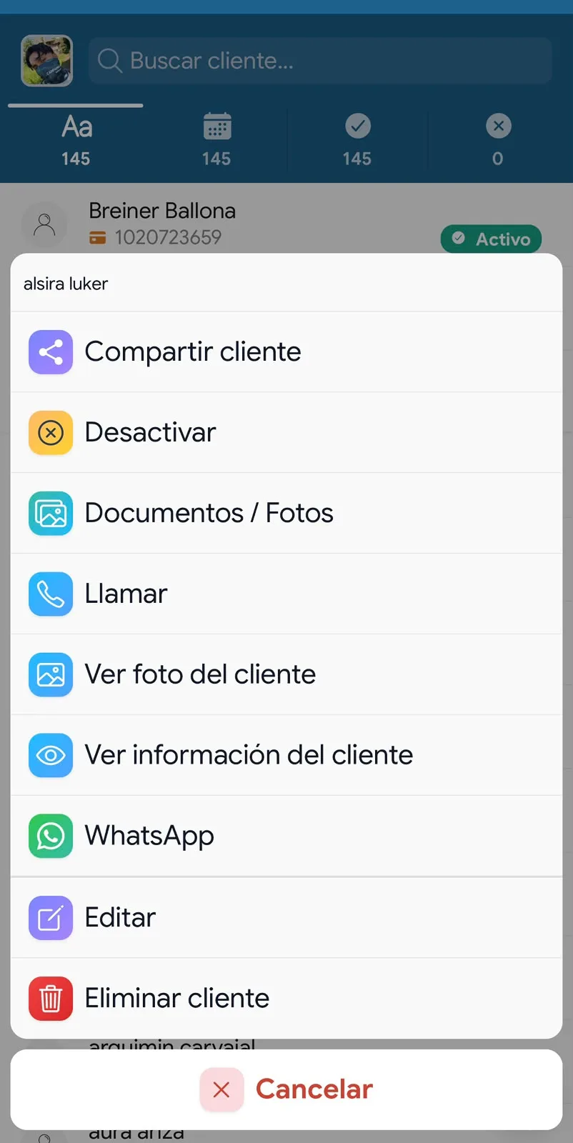SALE - Acciones de cliente