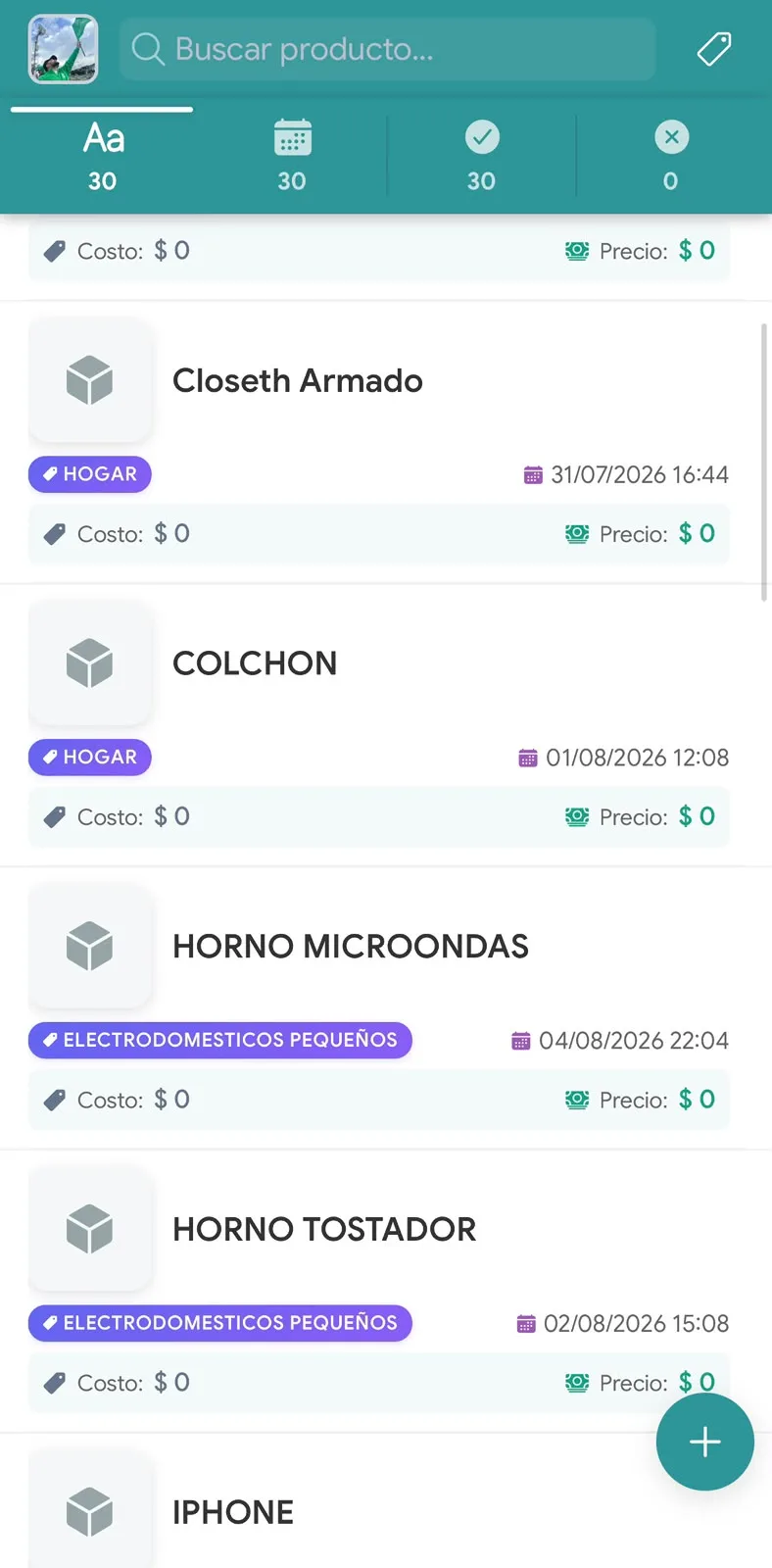SALE - Lista de productos