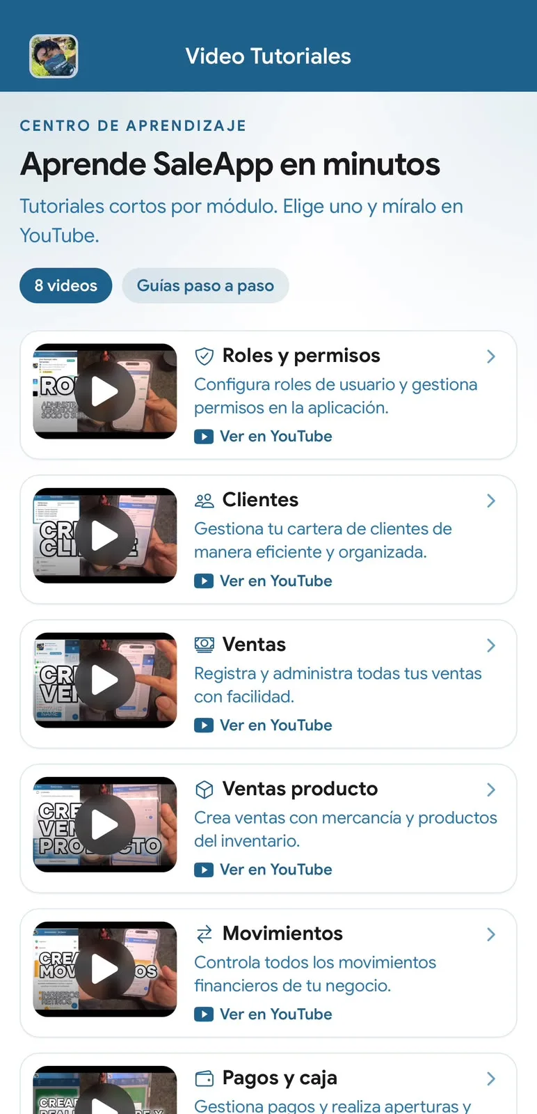 SALE - Video tutoriales