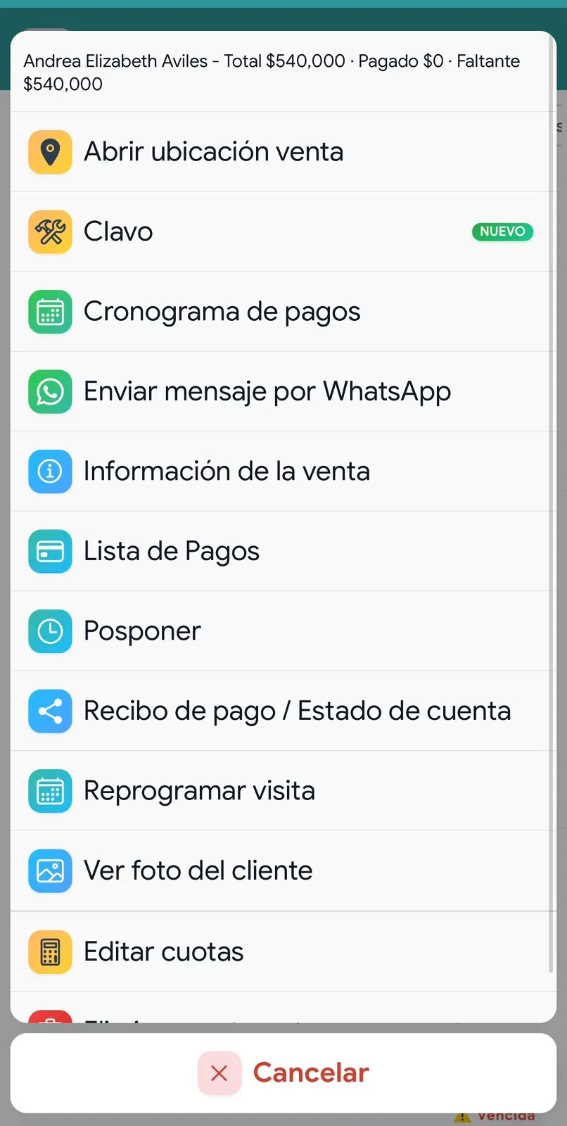 SALE - Acciones de venta
