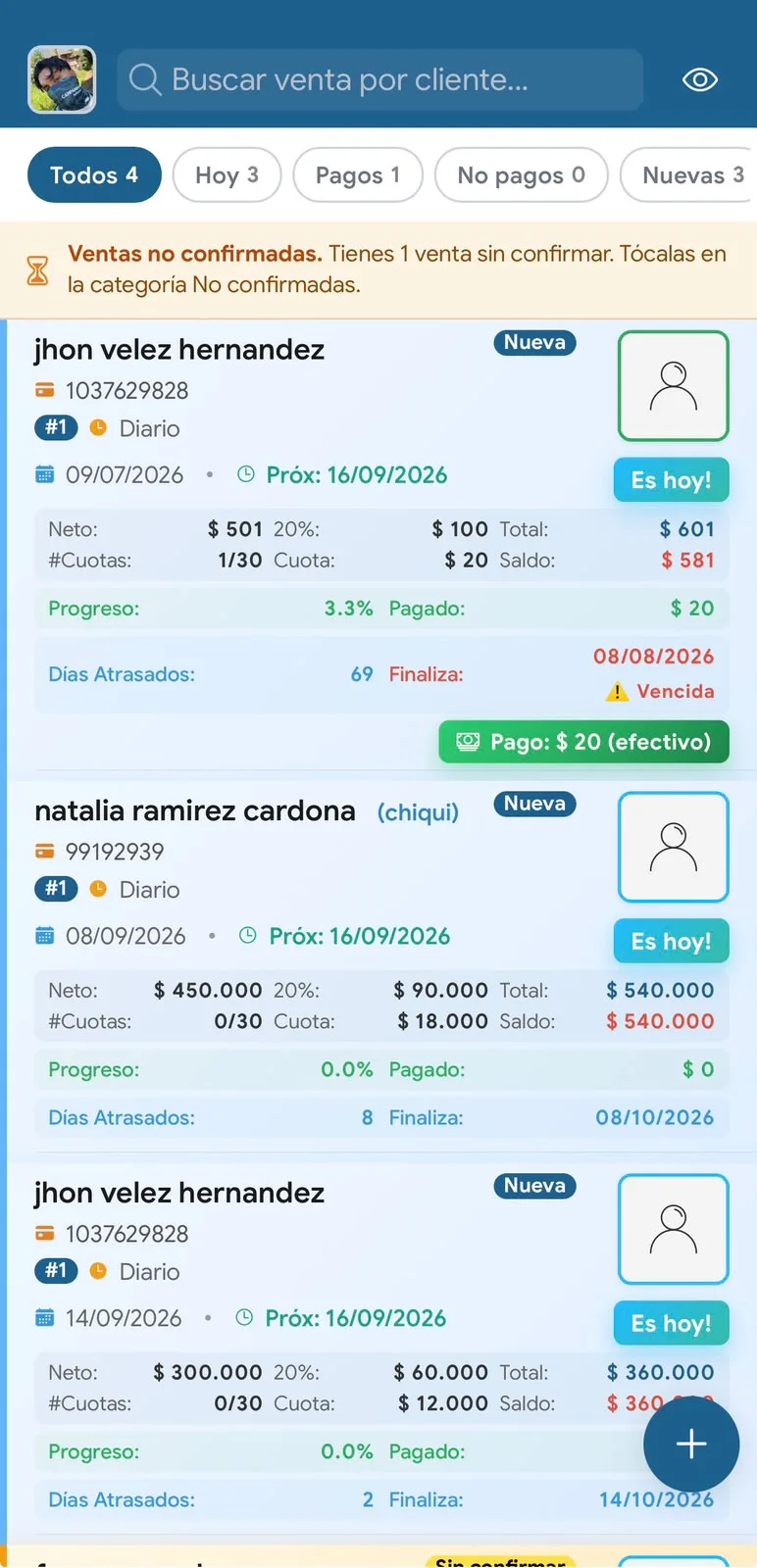 SALE - Control de ventas